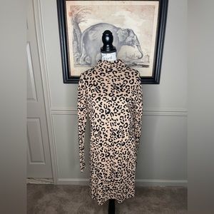Nicole Miller Mock Neck Leopard Dress